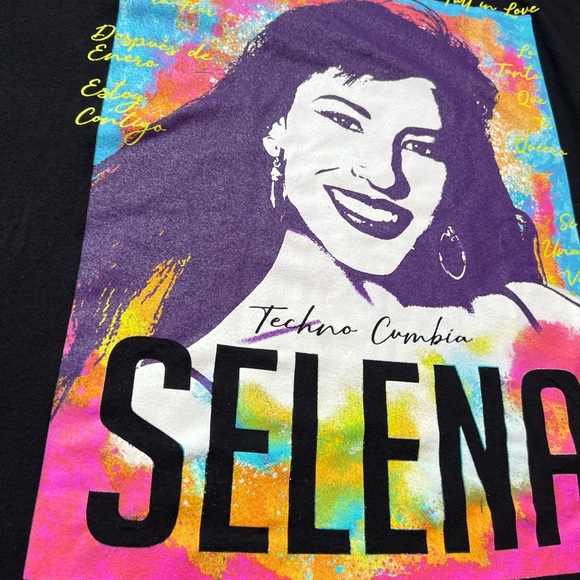 M Selena Official Licensed Graphic Black Logo T Tee Shirt Black Medium Unisex T - Picture 6 of 7